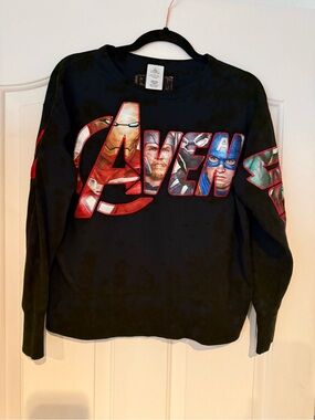 Disney Black Crewneck Sweatshirt with Subtle Red Accent